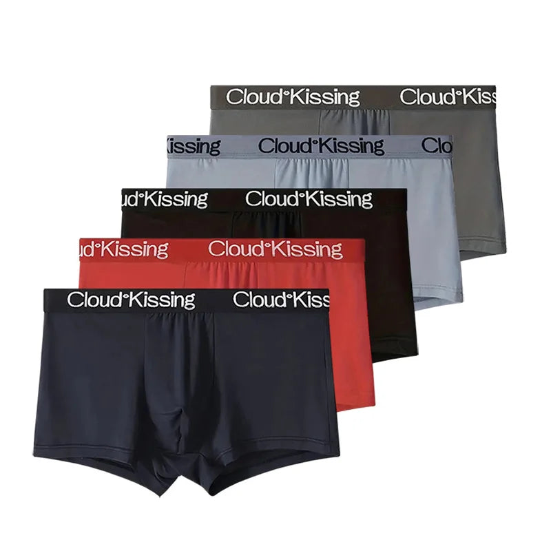 Men's Breathable Boxer Briefs 5Pcs Ultra-Soft Comfy Men's Underwear Men's Casual Home Underpants Clearance Price Don't Miss Out