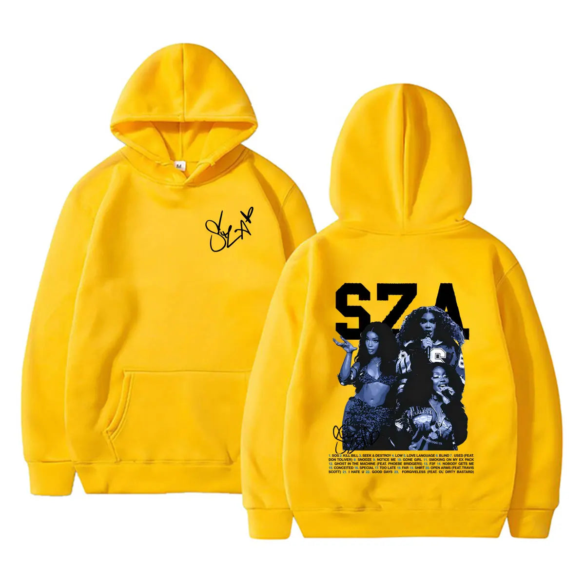 Hot Rapper SZA SOS Graphic Hoodie Men Women Hip Hop Fashion Oversized Hooded Sweatshirt Unisex Vintage Casual Pullover Hoodies
