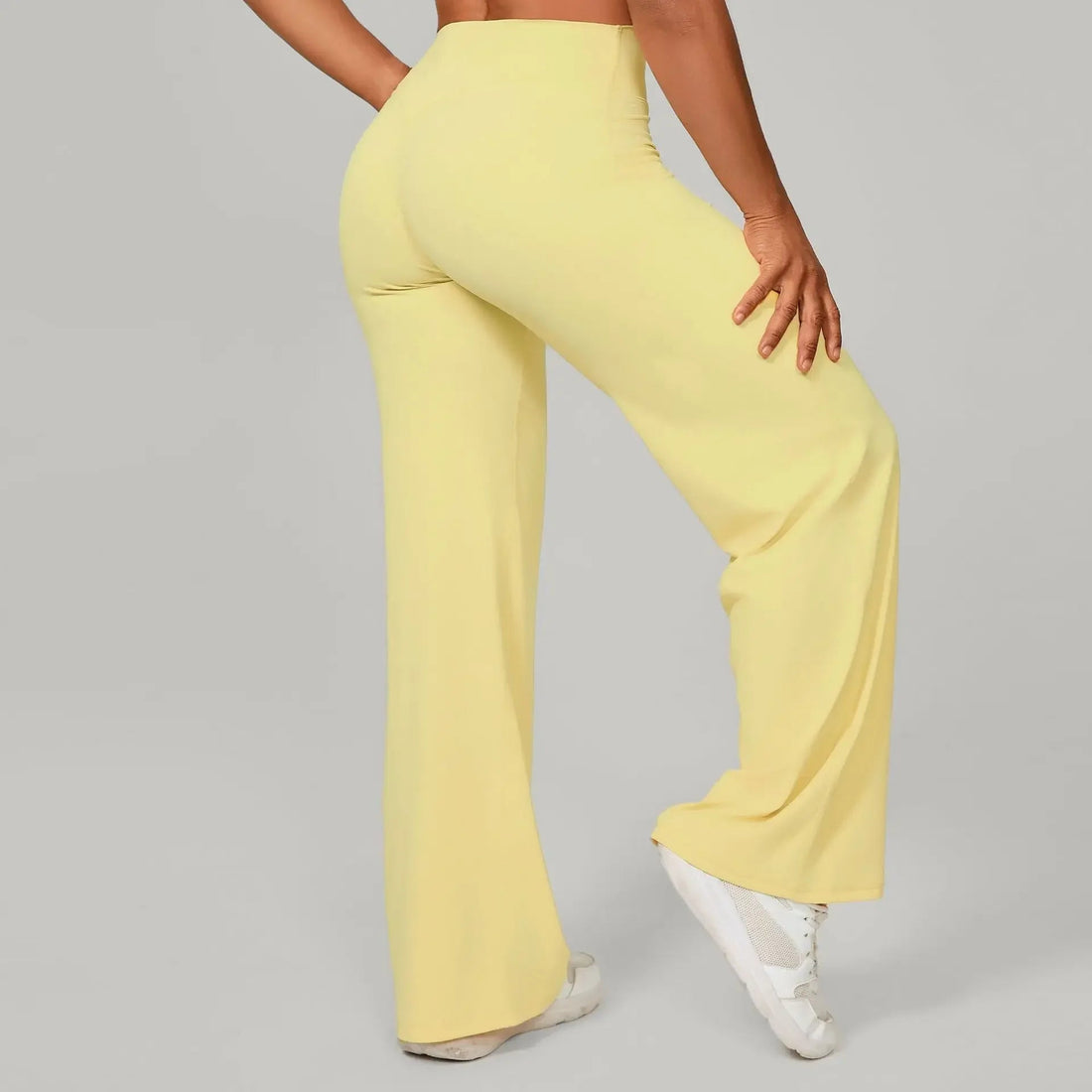 Women Straight-Leg Sports Pants Gym Clothing Naked Feeling Compression Wide Leg Yoga Leggings Pilates Fitness Tights XP01 ATFH