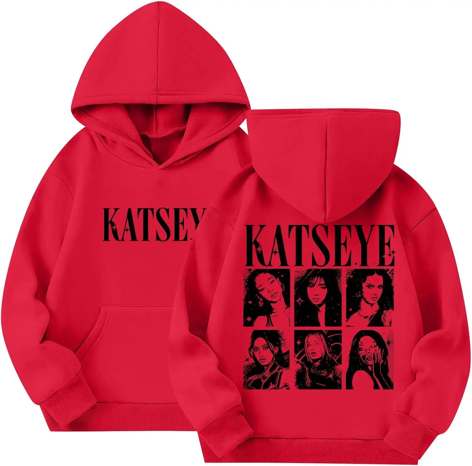 Kids Katseye Hoodies for Girls Katseye Merch Graphic Sweatshirts Long Sleeve Hoodie