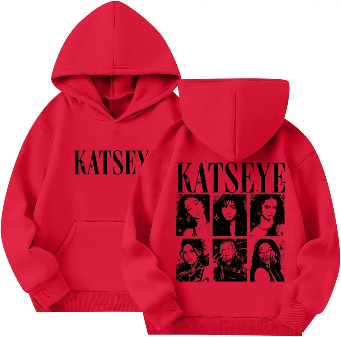 Kids Katseye Hoodies for Girls Katseye Merch Graphic Sweatshirts Long Sleeve Hoodie