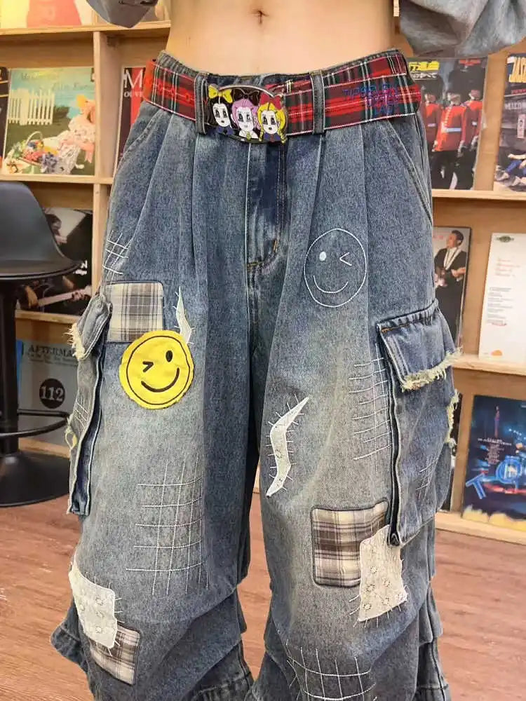 Summer Women Tomboy Jorts Harajuku Cargo Jean Shorts 2000s Japanese Denim Pants Y2K Streetwear High Street Korean Fashion New ATFH