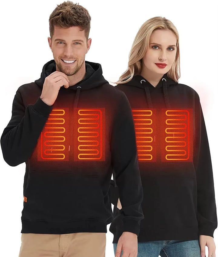 Women USB Heating Hoodies men Vintage Gothic Heated Jacket Long Sleeve Streetwear Loose Coats Harajuku Sweatshirts - ATFH