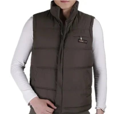 2021 Bestseller Winter Mens Cotton Vest Coats  Mandarin Collar Men Warm Windbreak Casual Waistcoat Plus Size XL-5XL 4 Color ATFH