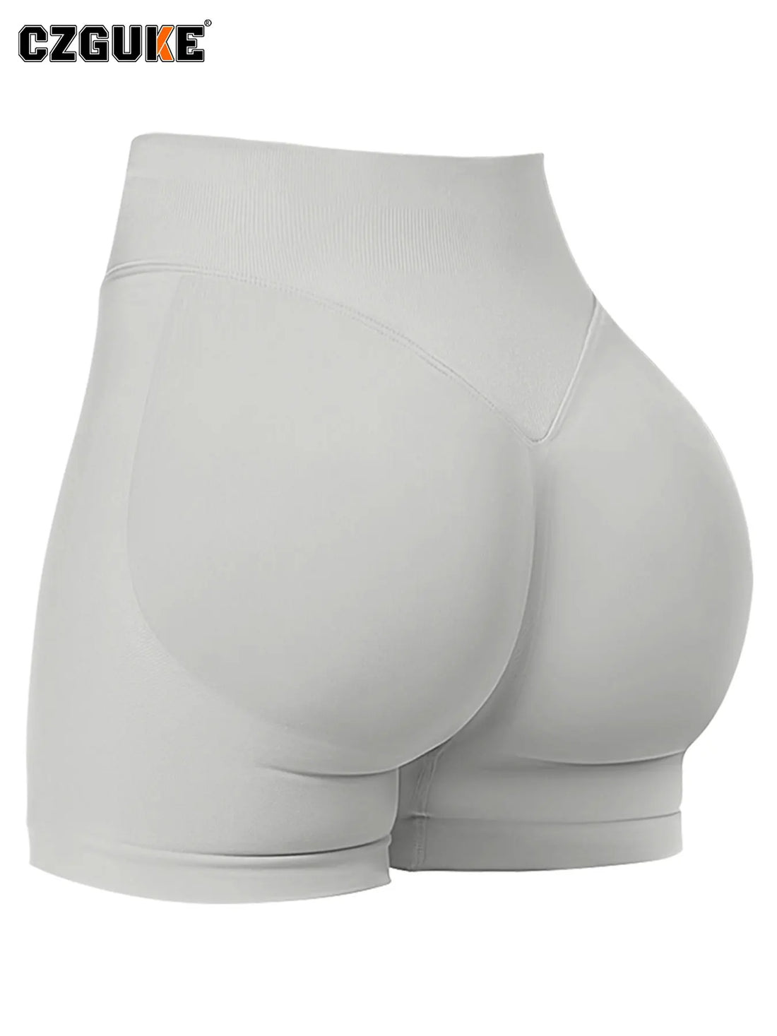 CZGUKE-Women High Waist Yoga Shorts Scrunch Butt Lifting Sports Shorts Seamless Gym Workout Short Pants For Fitness Running