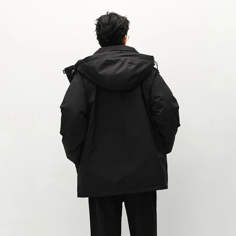 Semir Down Jacket Men Mid-Length Hooded Sport Colorblock 2026 Winter Man Clothes Warm Outerwear Windproof Warm Colorblock Design
