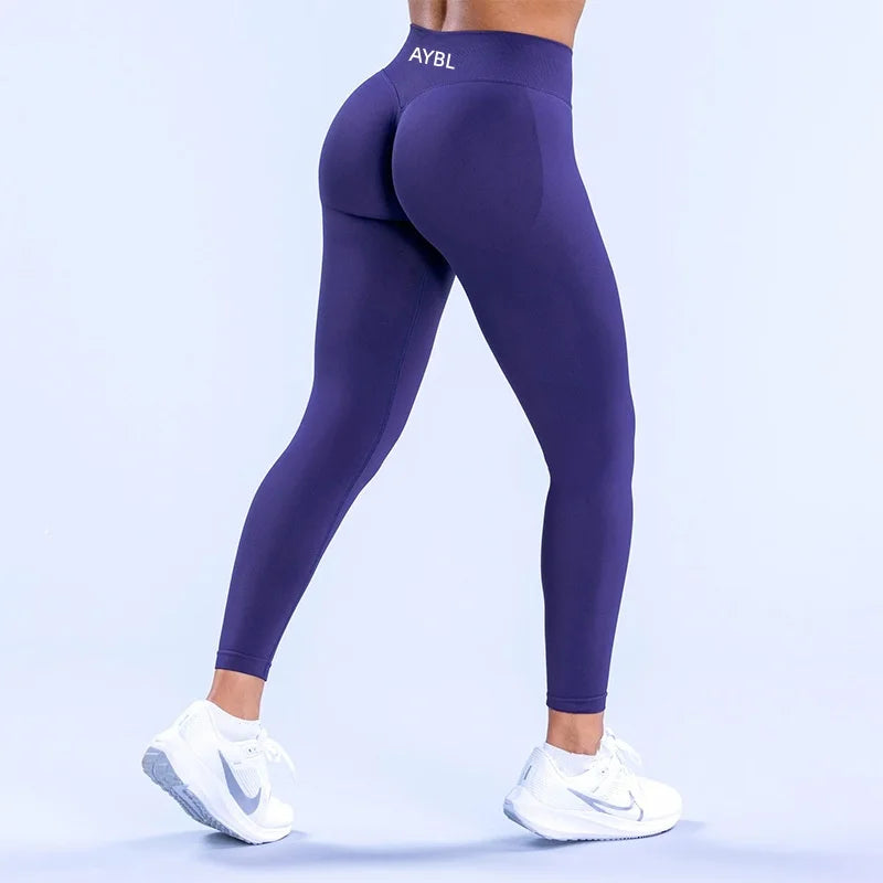 Fashion Yoga Leggings Women Seamless Sports Yoga Pants Low Ribbed Band Gym clothes Fitness Workout wear Scrunch Bum Tights - ATFH