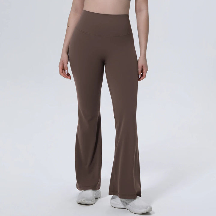Hamidou High Waist Peach Buttocks Summer Wide Leg Pants Gym Outdoor Running Solid Color Yoga Pants Woman Fitness Sports Trousers ATFH