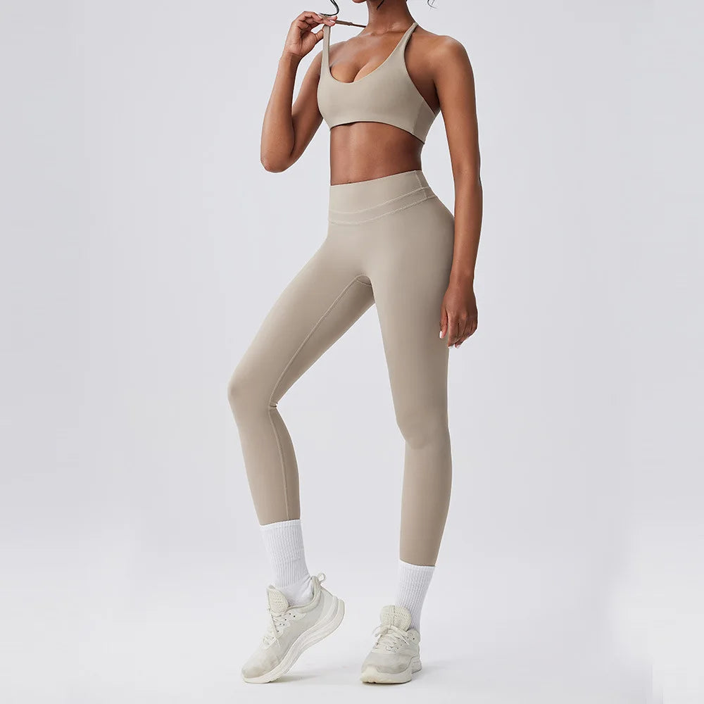 BIANHUI Women's Two Pieces Set Women Bra Shorts High Waist Quick Dry Running Fitness Sports Women's Tracksuit Female Clothing - ATFH