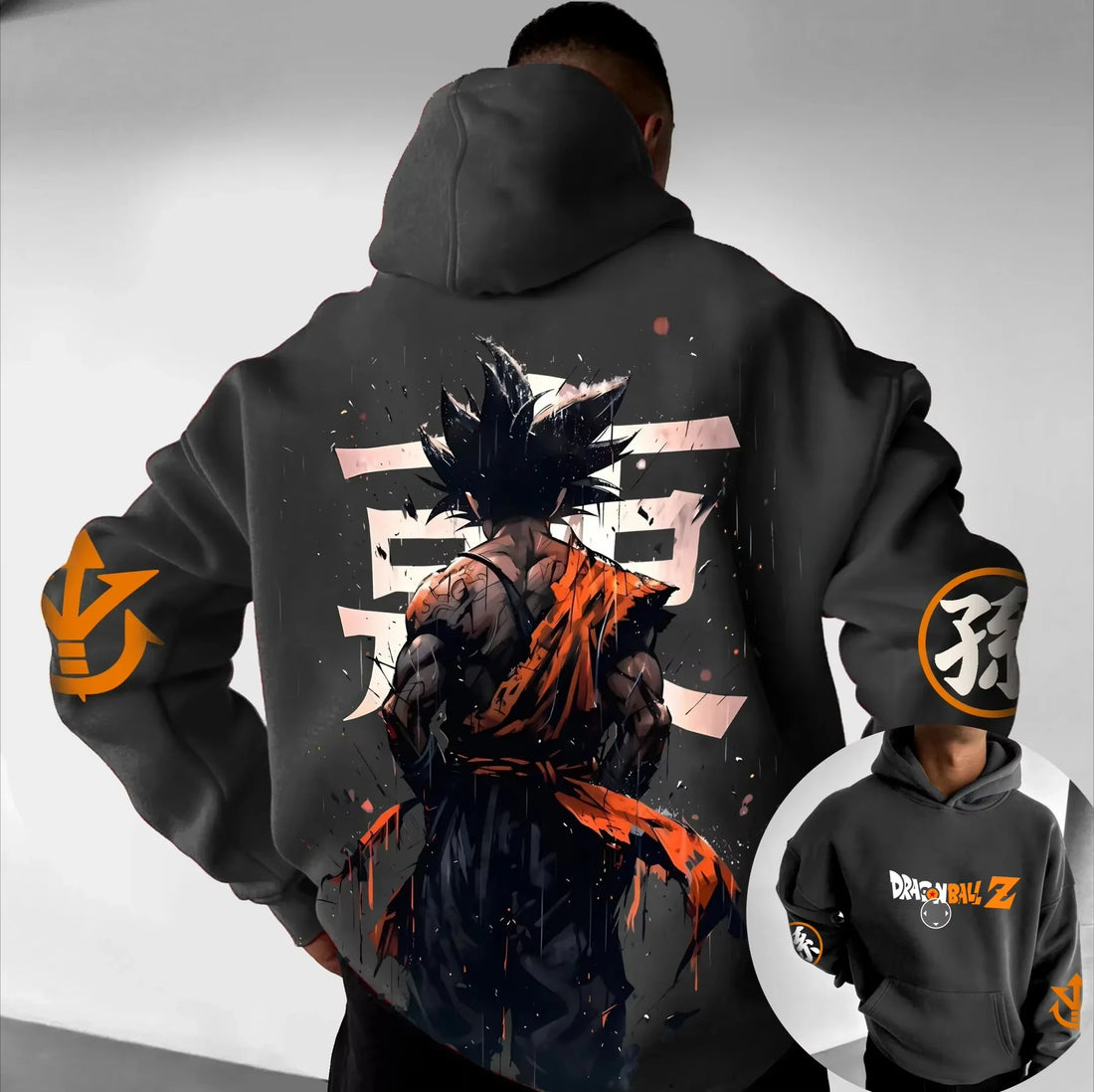 Dragon Ball Peripheral Hoodie 2025 Autumn/Winter New Men's Street Trend Casual Loose American Hip Hop Sweater Parent-child Top - ATFH