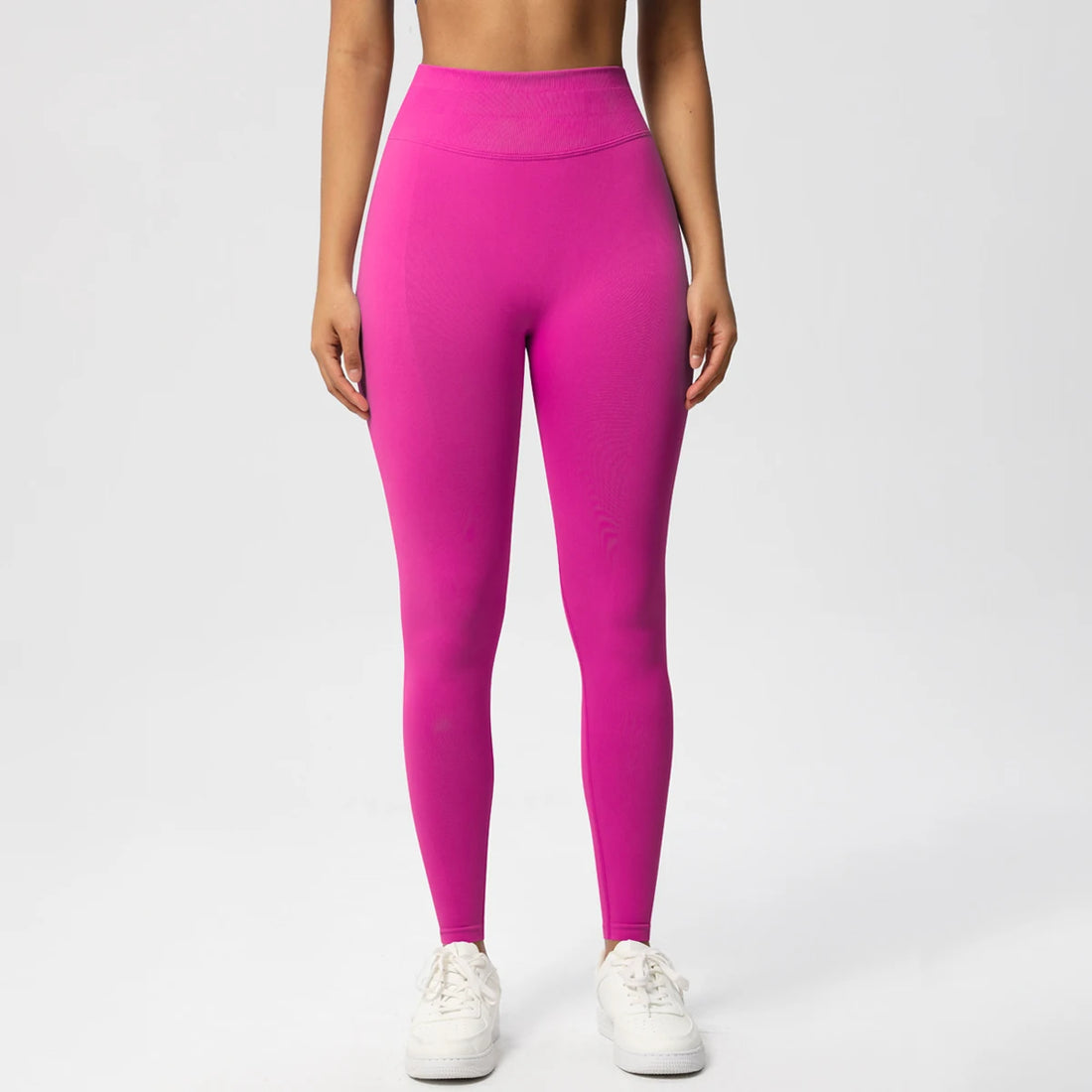 Seamless Women Solid Waist Yoga Pants Three-section Waist Sexy Hip-lifting Tight Sports Pants Fitness Exercise Yoga Pants - ATFH