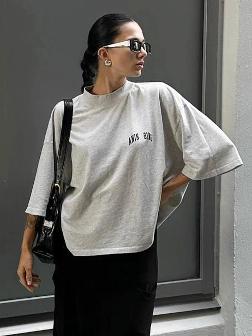 Graphic Aesthetic T-Shirts for Women Summer Clothes 2024 Cotton Half Sleeve Loose Tees Tops Oversized Female Fashion T-Shirt - ATFH