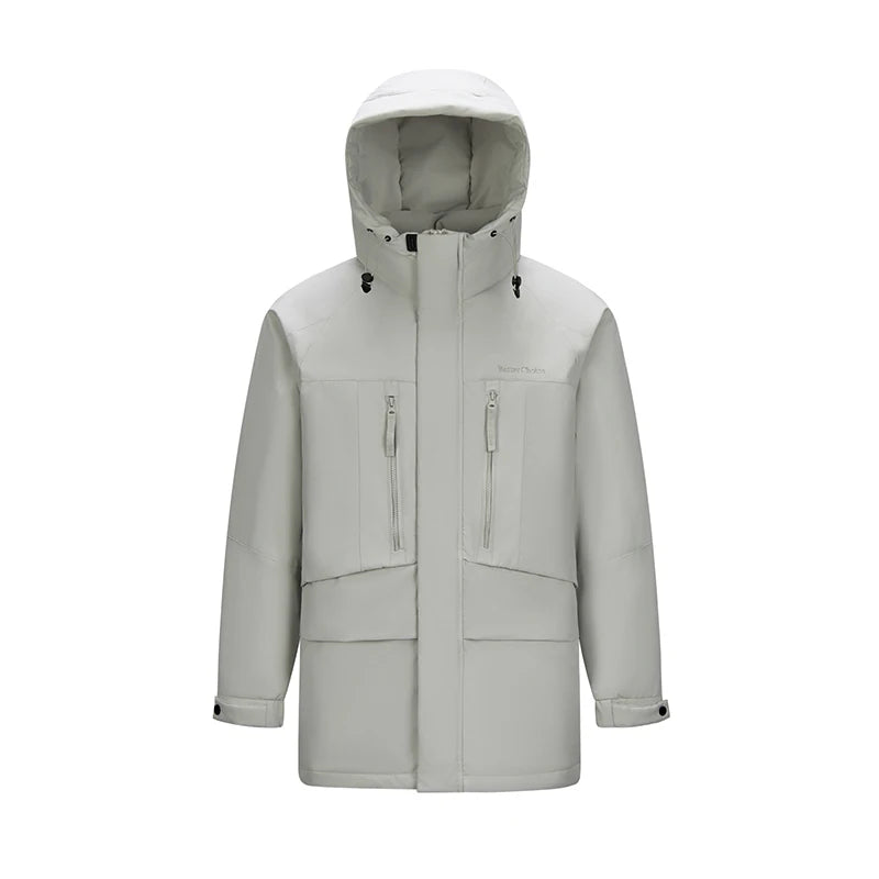 Semir Down Jacket Men Mid-Length Hooded Sport Colorblock 2026 Winter Man Clothes Warm Outerwear Windproof Warm Colorblock Design