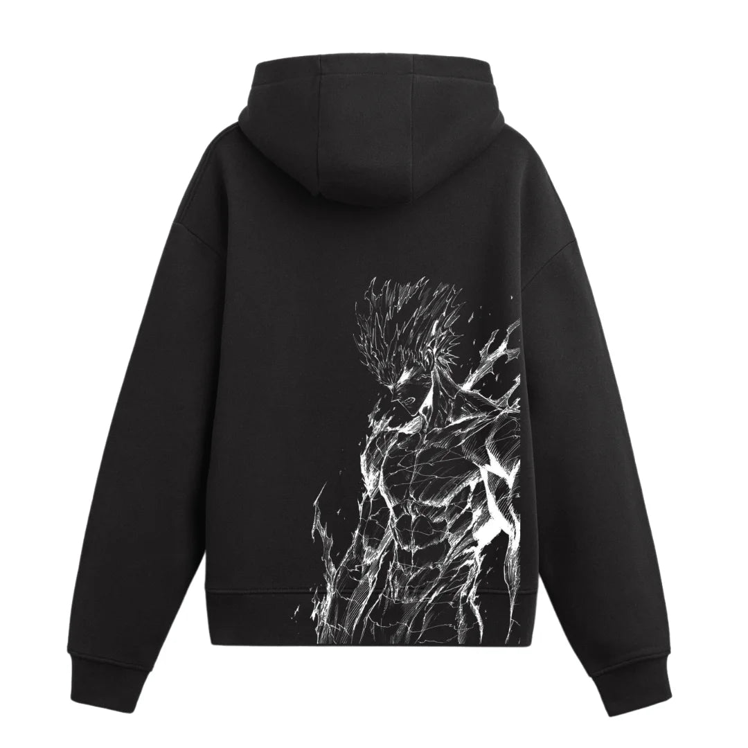 Y2k Loose Pullover Tracksuit One Punch Man Garou Printed Hoodies Men Women Autumn Winter Thick Fleece Warm Sweatshirt Oversized - ATFH