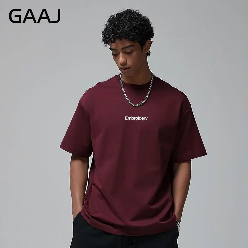 Embroidery Custom Premium T shirt 230gsm 100% Cotton,DIY Customize Text Logo Tee,Dropshipping Fashion Brand Men Women Clothing ATFH