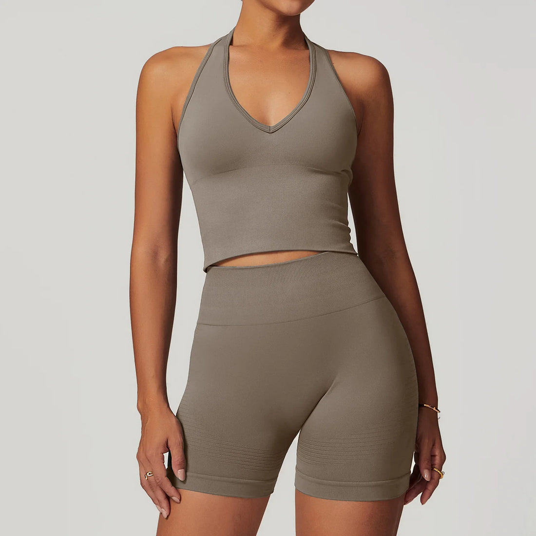 2/3/4PCS Yoga Set Gym Clothes Sportswear Seamless Yoga Suits For Women Fitness Long Sleeved Tracksuits Sports Bra Gym Leggings - ATFH