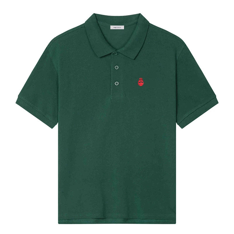 Europe Hot Sales Men's Women's Quality 100%Cotton Polo-Shirt letter Printed Embroidery T-shirt Comfortable Short Sleeve Tops