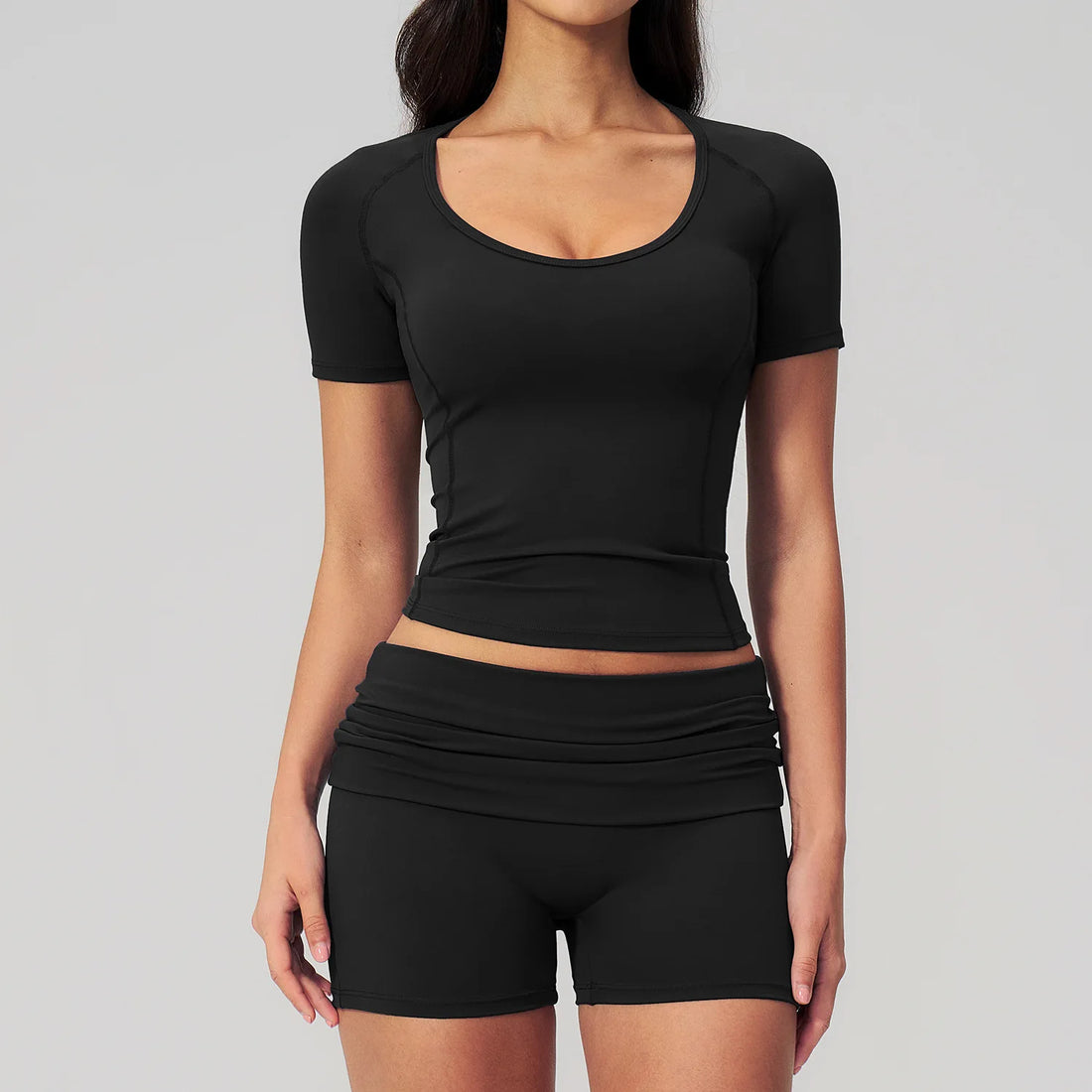 2PCS Fitness Suit Gym Tracksuits Deep V Yoga Bra Athletic Wear Female High Waist Workout Flared Pants Sports Set Yoga Clothes