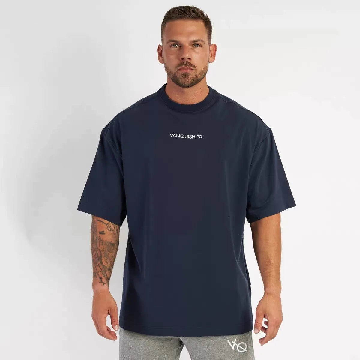 New Muscle Captain Fitness Men's Running Sports Casual Exercise Short-sleeved Cotton Breathable Multi-color T-shirt ATFH