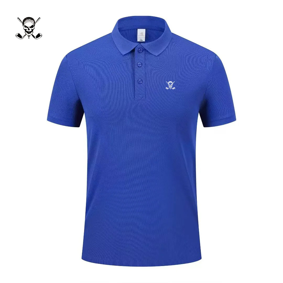 Fashion brand polo shirt short sleeved men's printed design top summer new comfortable breathable high-end casual lapel T-shirt
