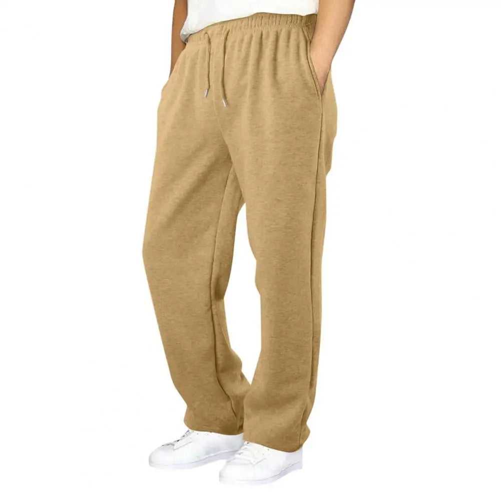 Men Baggy Sweatpants Drawstring Waist Athletic Pants Casual Straight Leg Trousers Jogging Pants for Autumn Winter