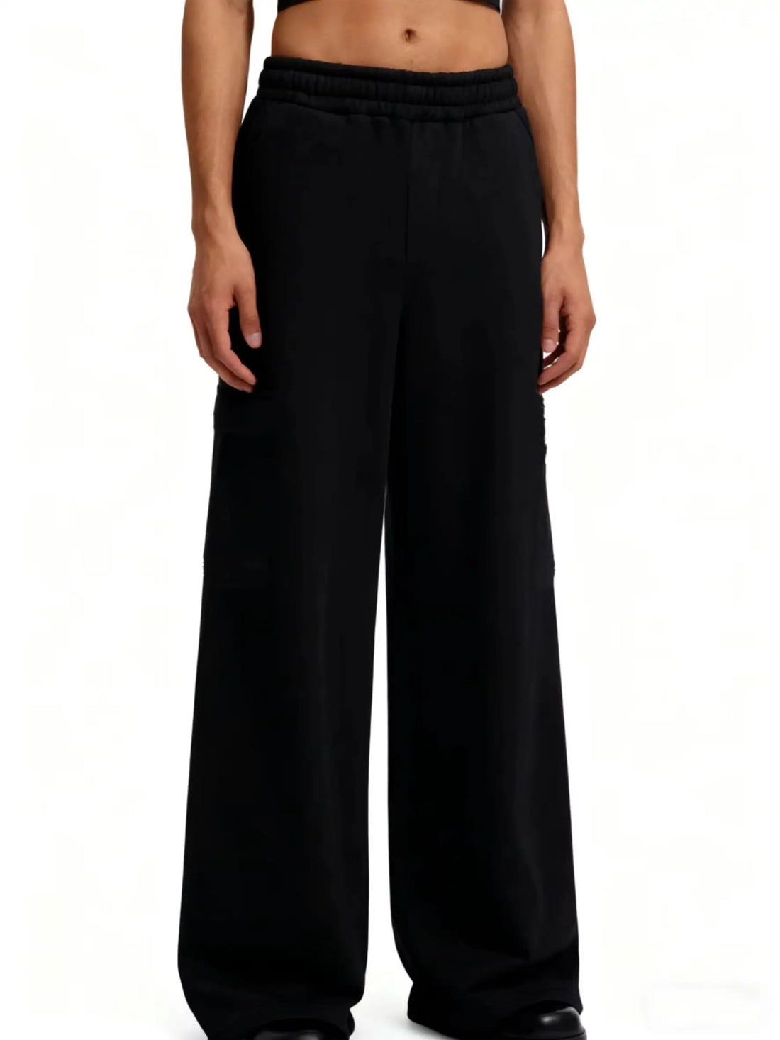 Men's solid color straight leg jogging pants, suitable for casual sports such as running, gym, and outdoor activities