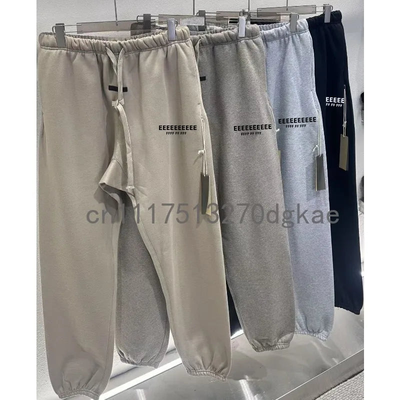 25SS Men's Oversized Hoodies Jogging Set Luxury Design Front and Rear 3D Silicone Letter Hoodie High Street Couple Coat Suit