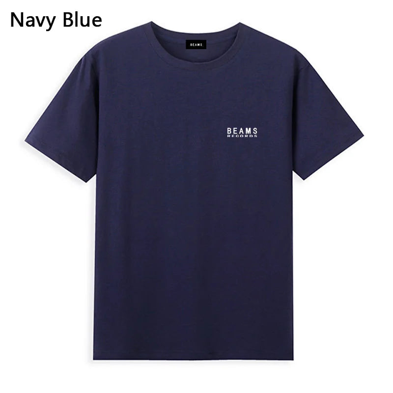 Japan Exports 25ss High-Quality Cotton T-Shirt Embroidered Logo Tees Couple Loose Short Sleeve Summer Casual O-Neck Tops ATFH