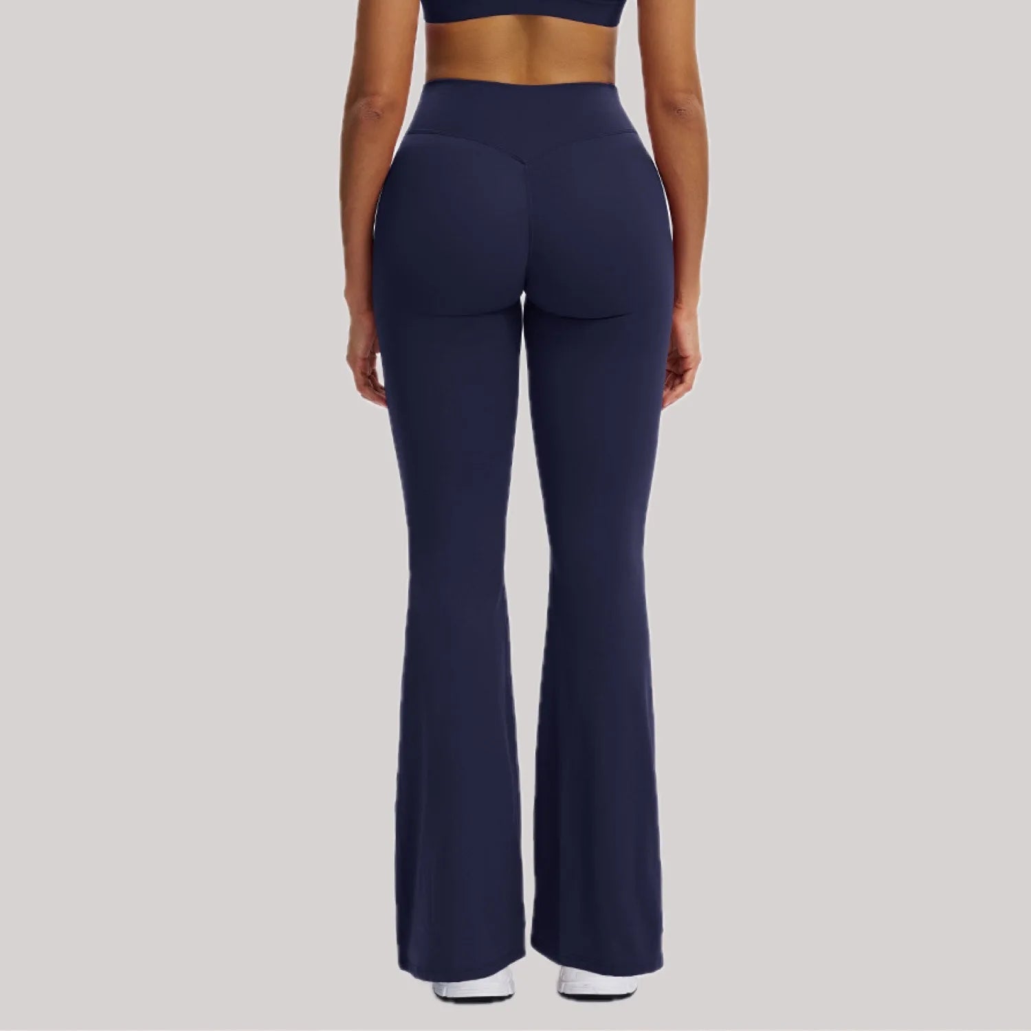 Yoga Pants Bell-bottoms Women Running Pants High Waisted Foldable Fitness Workout Leggings Hip Lifting Gym Push Up Sports Pants ATFH