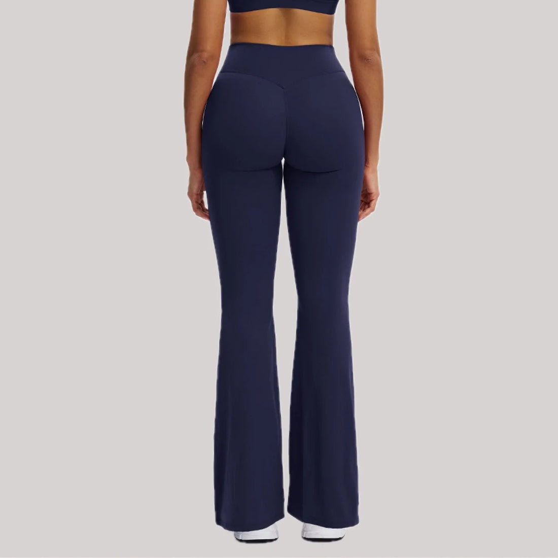 Yoga Pants Bell-bottoms Women Running Pants High Waisted Foldable Fitness Workout Leggings Hip Lifting Gym Push Up Sports Pants ATFH