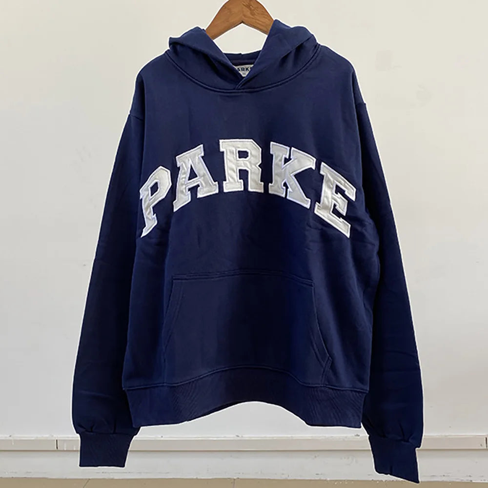 Rowan PK-LM003 Navy Blue Women Long Sleeve Female Hoodies Letter Embroidery Sweatshirts Vintage Casual Sports Lady Top 2026 - ATFH