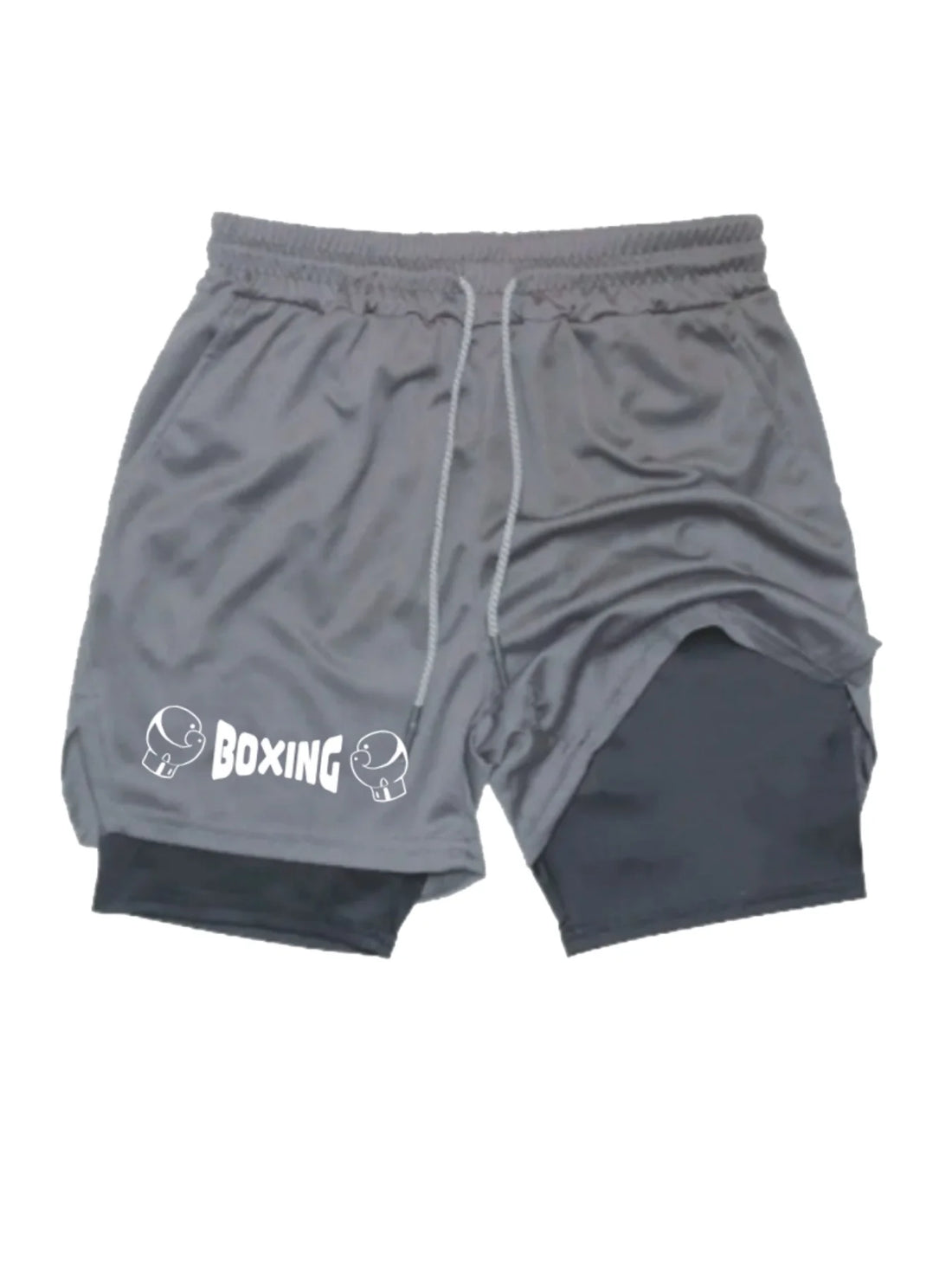 Men's 2025 New Summer Boxing Fitness 2-in-1 Shorts Breathable Sports Training Shorts