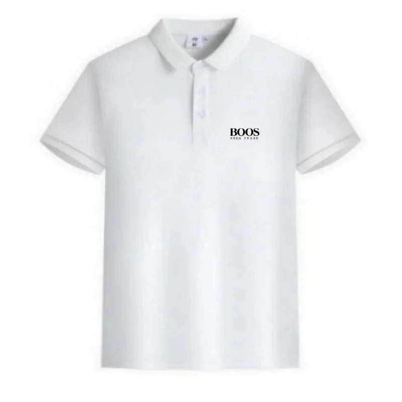 New men's high-quality short sleeved polo shirt, summer fashion, casual, comfortable, breathable and cool top