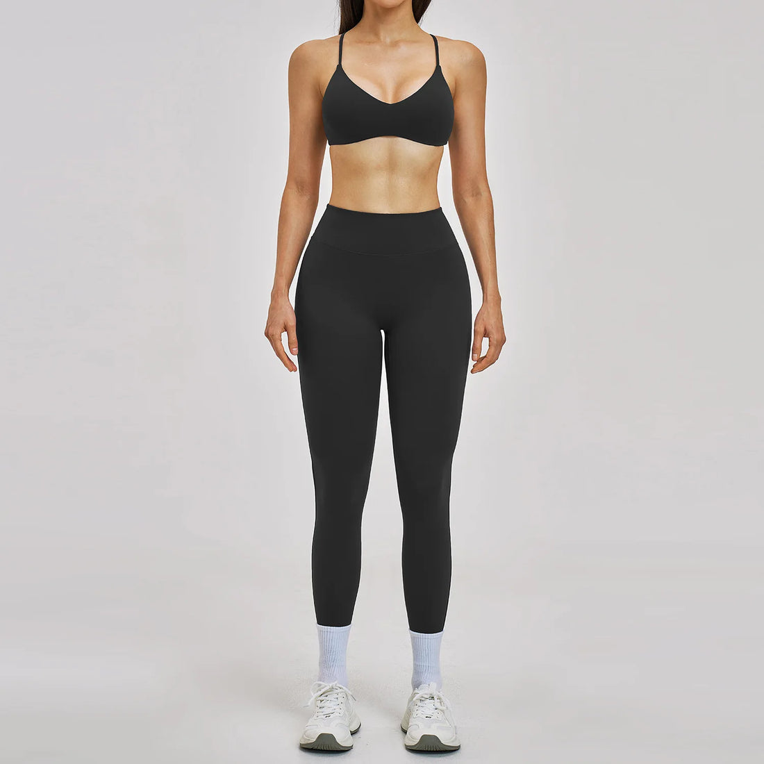 2PCS Sport Set Women Gym Outfits Push Up Yoga Set Gym Sportswear Fitness Bra Workout High Waist Legging Sports Shorts Tight Suit - ATFH