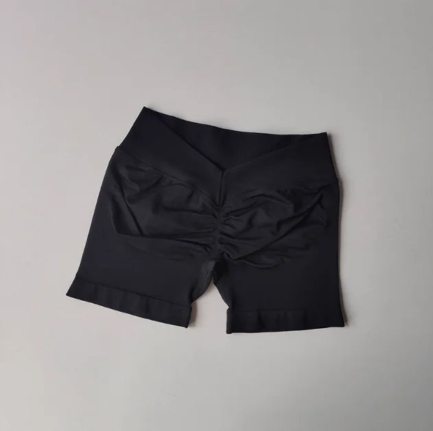 Seamless Workout Shorts for Women, V-Waistband Tight Fit Shorts, 3-Inch Yoga Running Shorts Tahsi Fashion House