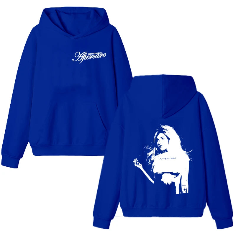 Singer Nessa Barrett music Double Sided printed Hoodie Autumn Winter Unisex fashion Fleece pullover Men women Fleece Sweatshirt - ATFH