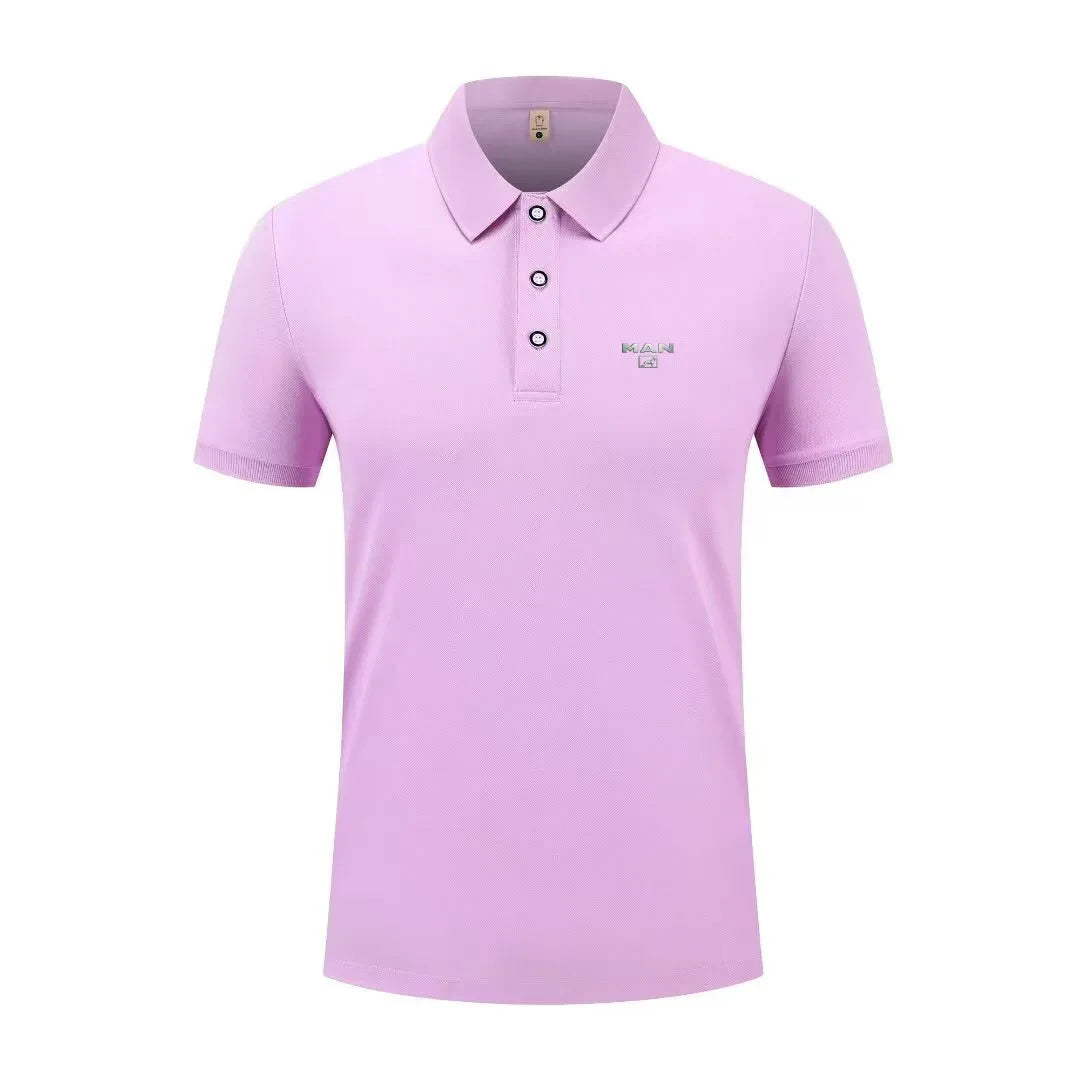 Summer casual sports fast short sleeved polo shirt solid color shirt bicycle set men's fitness set