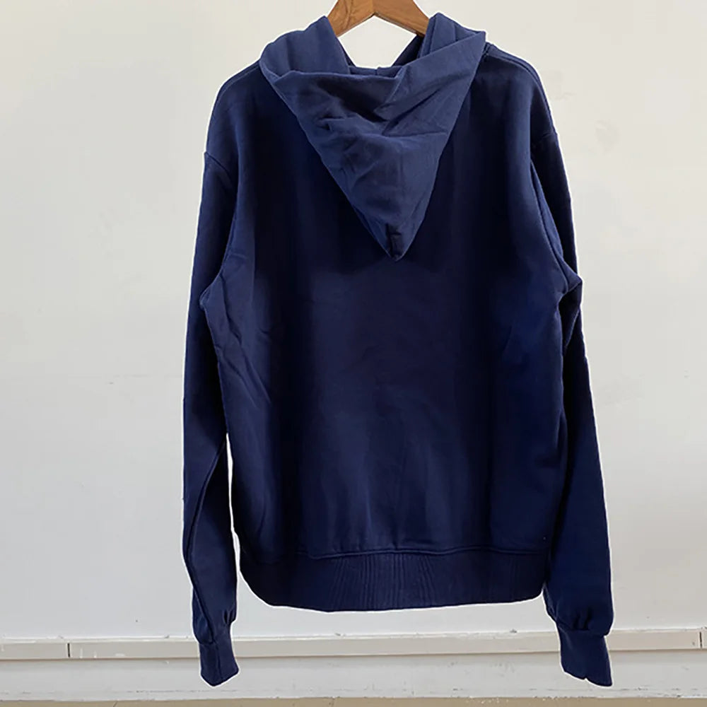 Rowan PK-LM003 Navy Blue Women Long Sleeve Female Hoodies Letter Embroidery Sweatshirts Vintage Casual Sports Lady Top 2026 - ATFH