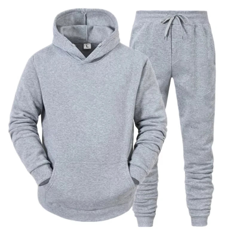 2025 New Men Sportswear Sweater  Hoodies + Pants Sports Clothing Spring Autumn Sets Jogging Trousers Running Male Tracksuits ATFH