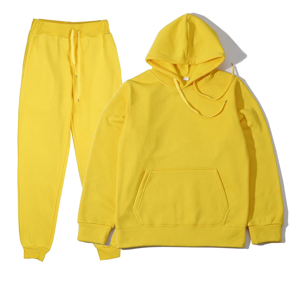 Men's Sports Suits Fashion Tracksuit Women Hoodies + Pants Two Pieces Sets Running Casual Sweatshirts Sweatpants Men's Clothing ATFH