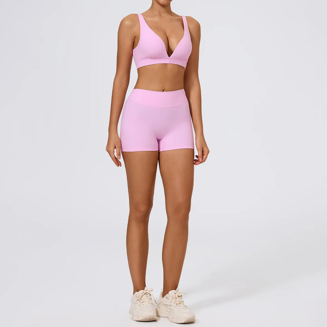 Hearuisavy Summer 2Pcs Women Sports Suit High Impact Push-Up Sports Bra Gym Yoga Tops Underwear High Waist Stretch Fitness Pants - ATFH