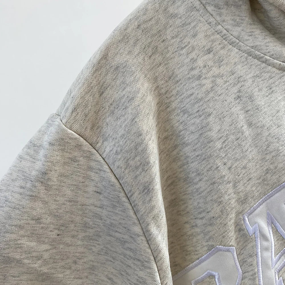 Rowan PK-LM002 Women Long Sleeve Female Hoodies Letter Embroidery Sweatshirts Vintage Casual Sports Lady Top 2026 - ATFH