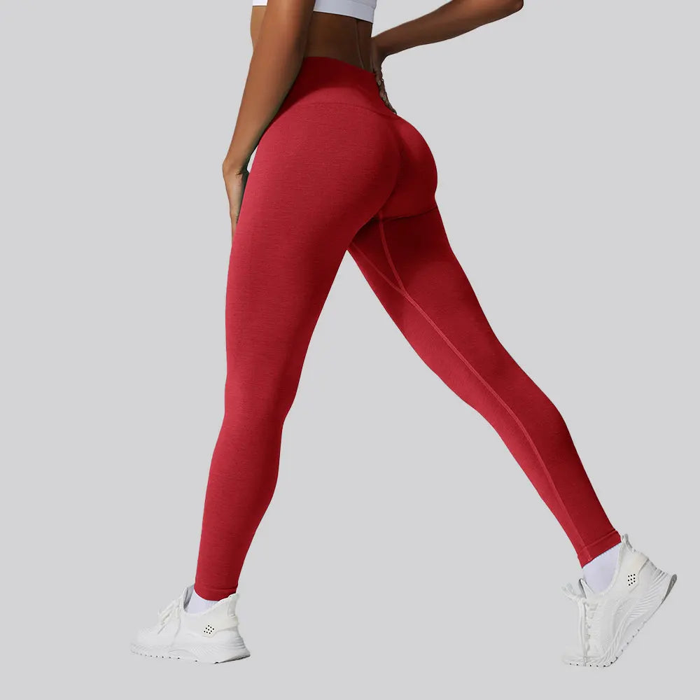 Seamless Stretch Sports Leggings Women's High Waisted Yoga Pants Gym Clothing Women Sexy Push Up Fitness Running Workout Tights - ATFH