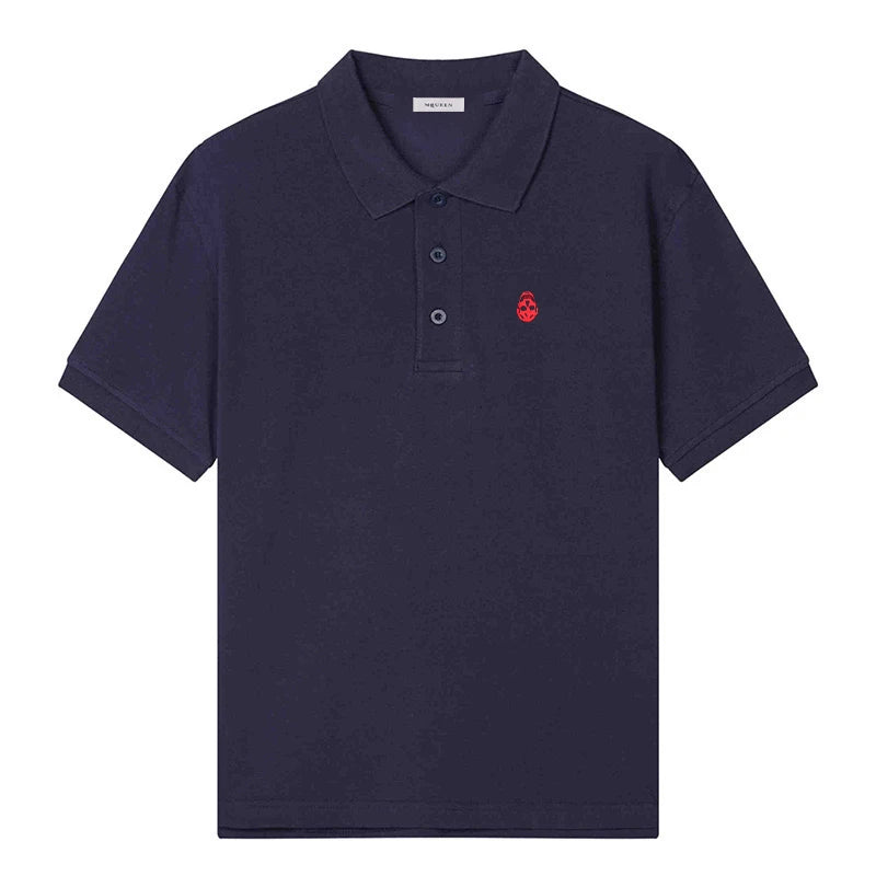 Europe Hot Sales Men's Women's Quality 100%Cotton Polo-Shirt letter Printed Embroidery T-shirt Comfortable Short Sleeve Tops