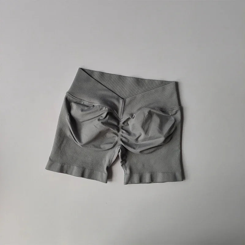 High-Waisted Peach Butt-Lifting Fitness Gym Sports Shorts for Women Tight-Fitting Belly-Control Outdoor Running Training Yoga