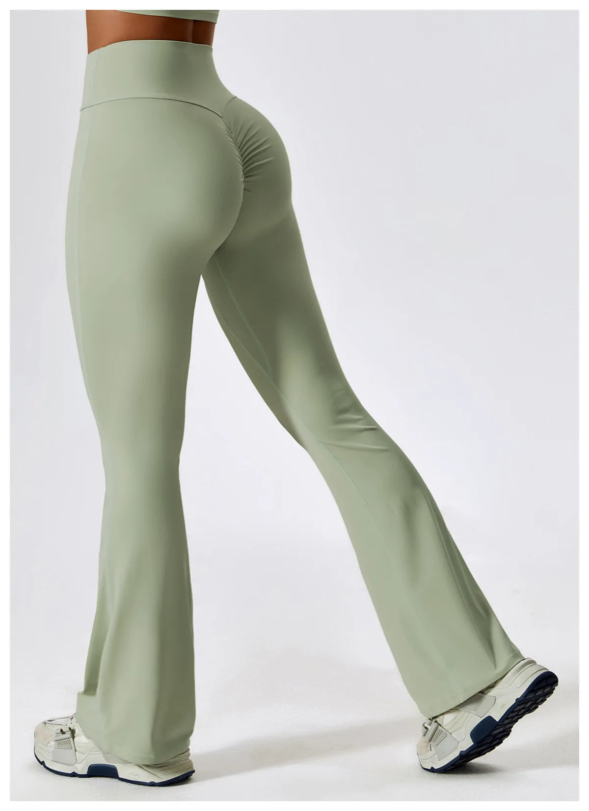Flare Leggings Yoga Pants Women Bell-bottoms Yoga Trousers High Waist Fitness Pants Stretch Gym Casual Sports ATFH