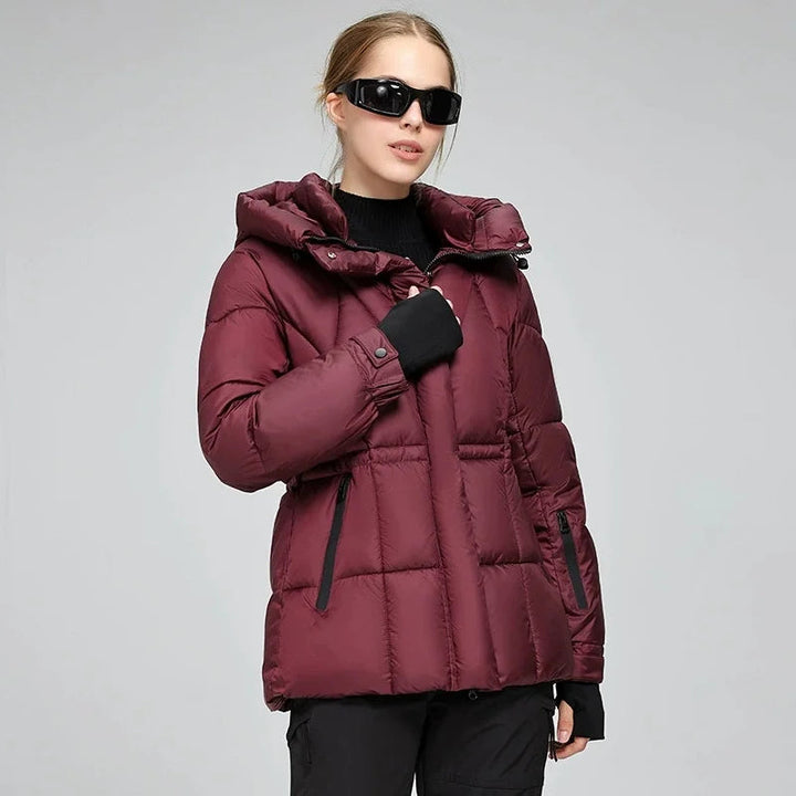 2025 Outdoor Sports Women's Winter Cotton-padded Jacket Hooded Parkas Windproof Coats Thicken Warm Slim Outerwear Casual Coats ATFH