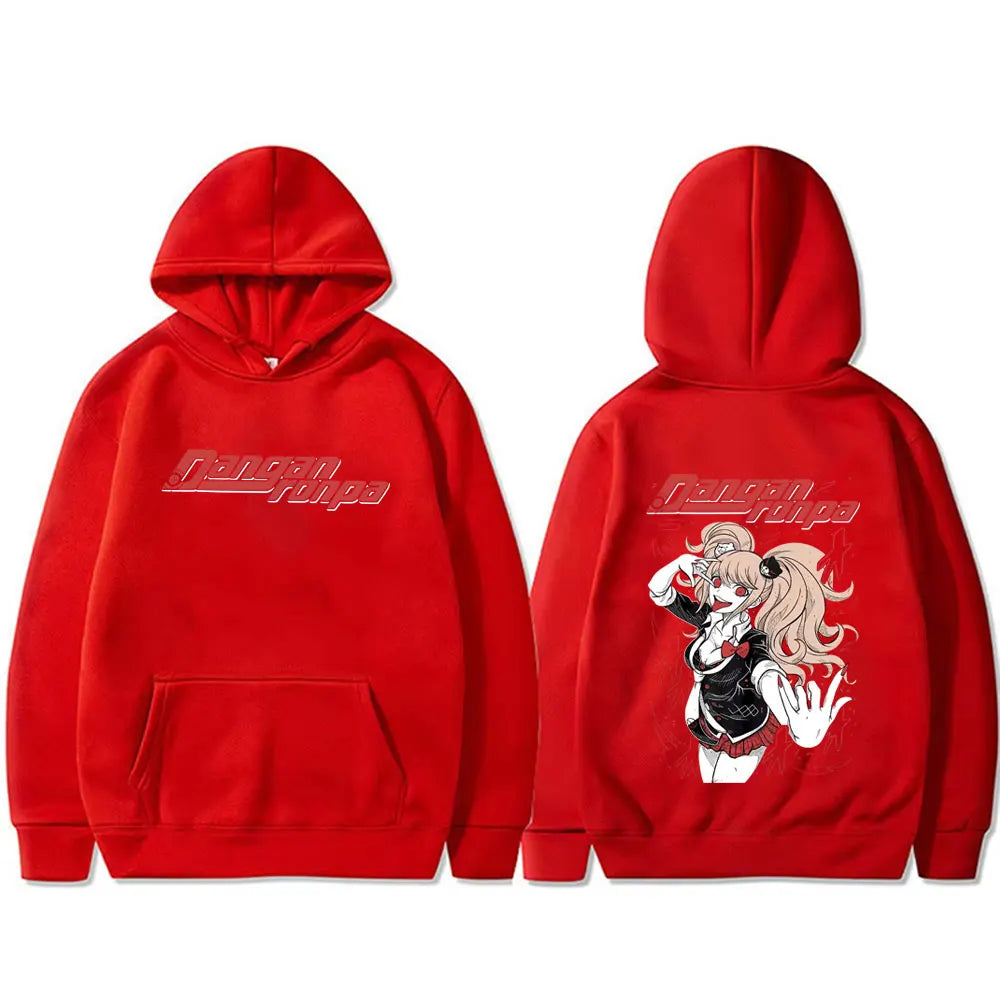 Anime Danganronpa Enoshima Junko Merch Hoodie Men Women Casual Fleece Cotton Pullover Unisex Manga Cosplay Oversized Streetwear - ATFH