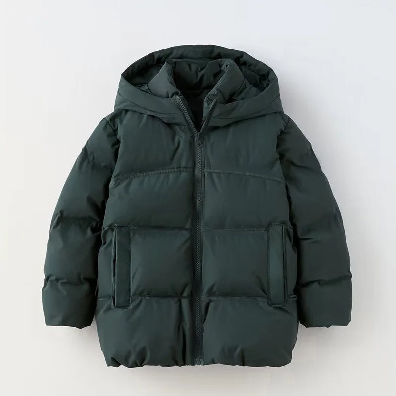 OLEKID winter padded Jackets For Children Thick Warm Boys Girls Coats Kids Winter Hooded Outerwear Toddler Solid Parkas 3-10Yrs