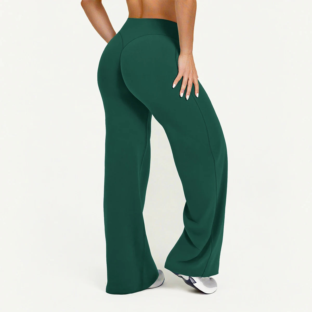 Flared Leggings Straight Leg Leggings Woman Wide-leg Pants Yoga Breathable Fitness Clothing Versatile Casual Pants ATFH